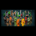 ArtZ® Very Spicy Painting - Blue Background / 31.5 inch by 63 inch (80x160cm) No Frame