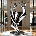 ArtZ® Stainless Steel Abstract Dancing Couple Sculpture