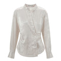 White V-Neck Hanfu Blouse
