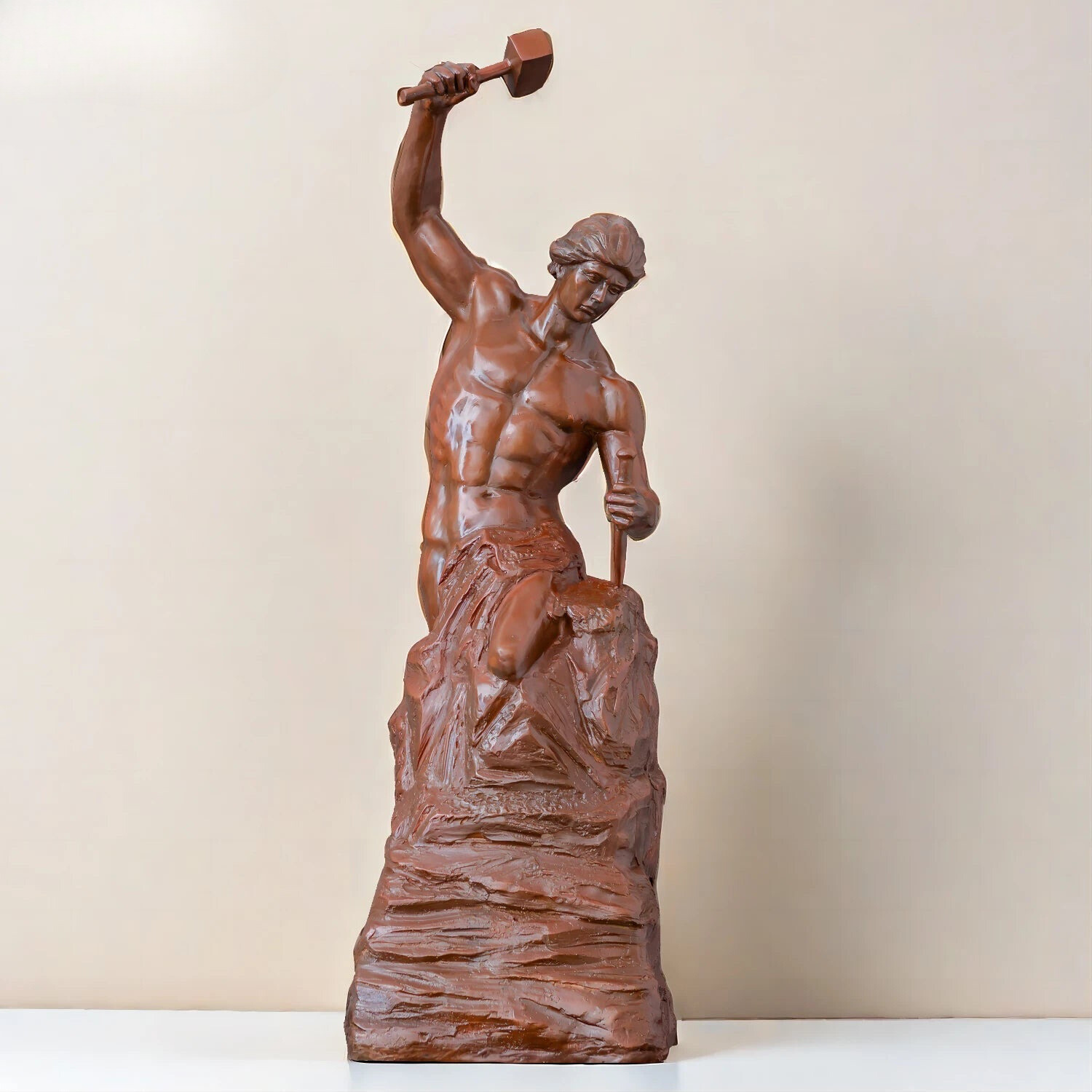 ArtZ® Self Made Man Bronze Sculpture - Light