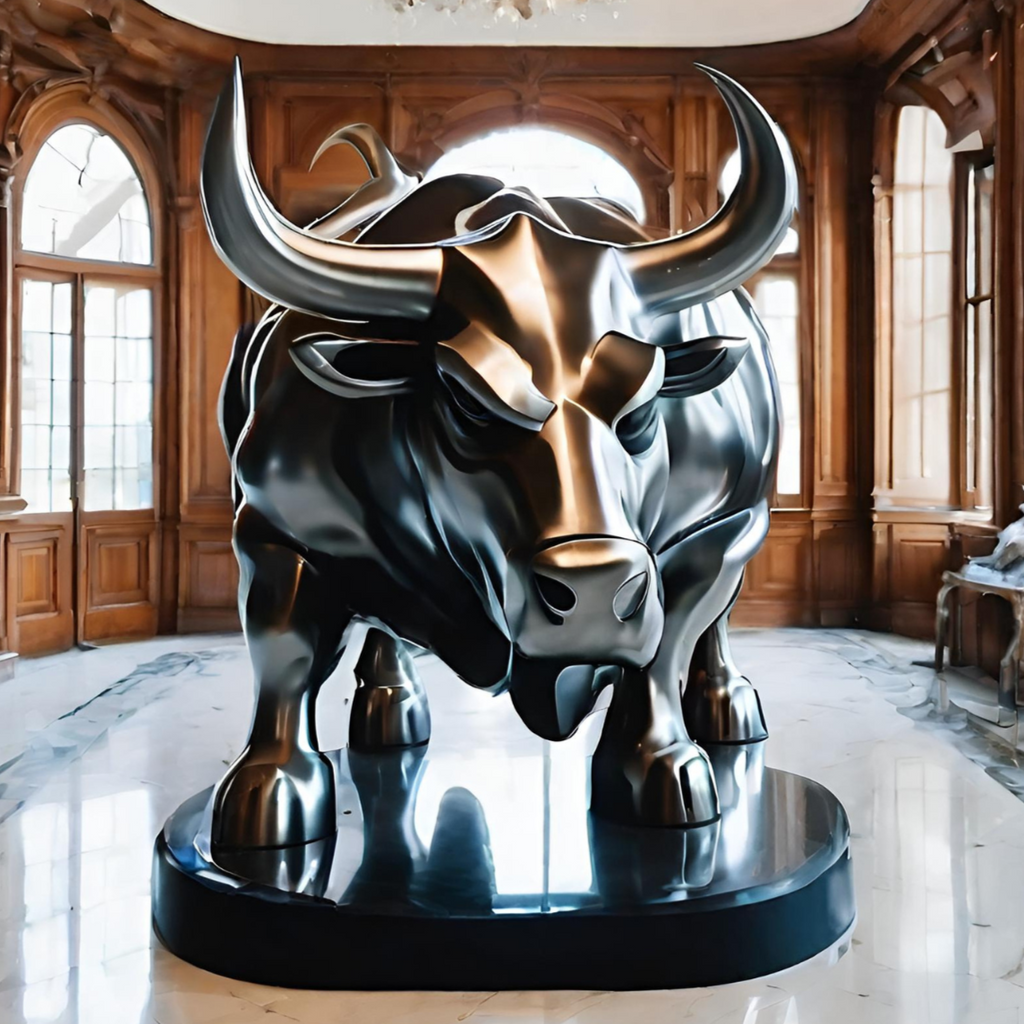 ArtZ® Stainless Steel Bull Sculpture