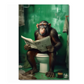 ArtZ® Reading Equals Knowledge Paintings - Monkey / 32 inch by 48 inch (81x122cm)