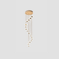 ArtZ® Enchanted Serpent Ceiling Lamp - 16 Light Heads: Height 59 inches (150cm); Diameter 11.8 inches (30cm)
