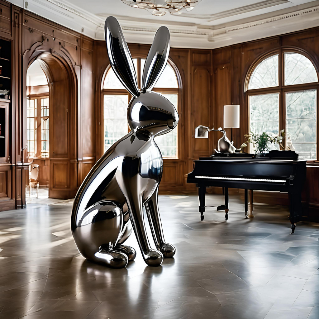 ArtZ® Stainless Steel Rabbit Sculpture