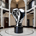 ArtZ® Stainless Steel Boxing Gloves Sculpture - Height: 108 inch (274 cm)