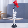 ArtZ® Fly Away Balloon Girl Sculpture - White