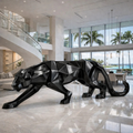 OSO Stainless Steel Dominion Panthera Sculpture - Height: 108 inch (274 cm) / Black