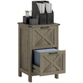 Stylish 2-Drawer File Cabinet with Silent Slides | HOMCOM - Grey