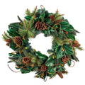 Christmas Magnolia Wreath with Pinecones