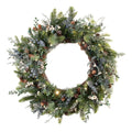 Christmas Rustic White Berry LED Wreath