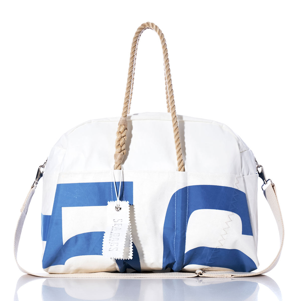 Vintage Blue 56 Weekender Handmade in Maine from Recycled Sails