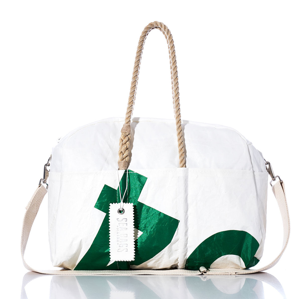 Vintage Green 64 Weekender Handmade in Maine from Recycled Sails