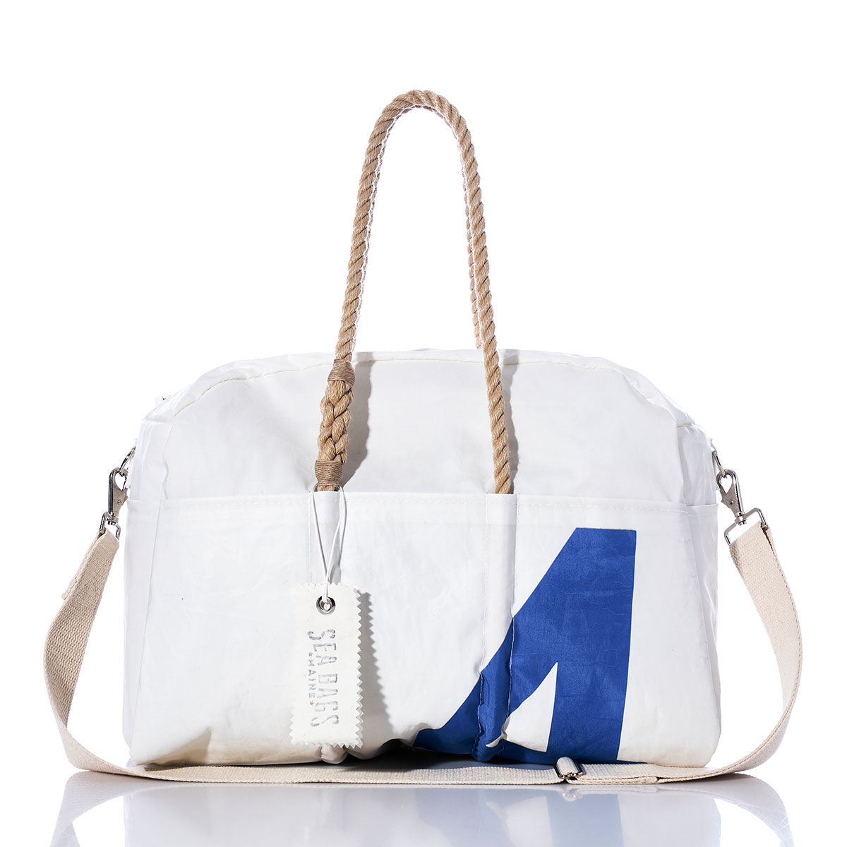 Vintage Blue 4 Weekender Handmade in Maine from Recycled Sails