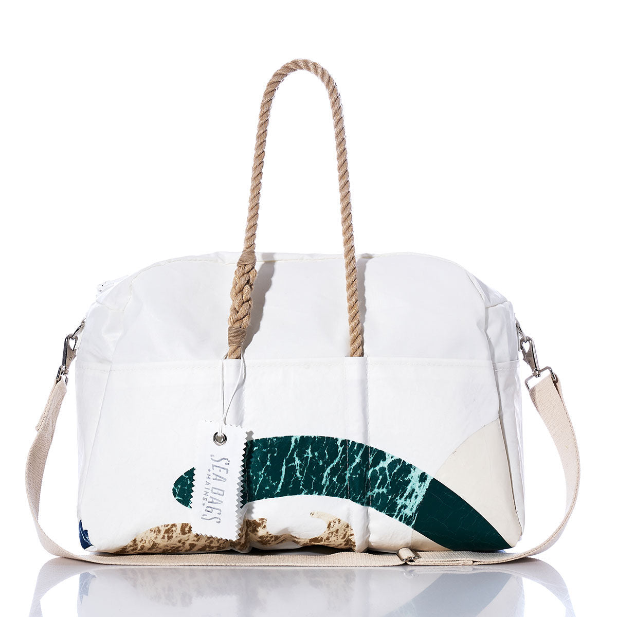Vintage Seahawk Weekender Handmade in Maine from Recycled Sails