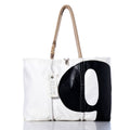 Vintage Black 9 Large Tote Handmade in Maine from Recycled Sails