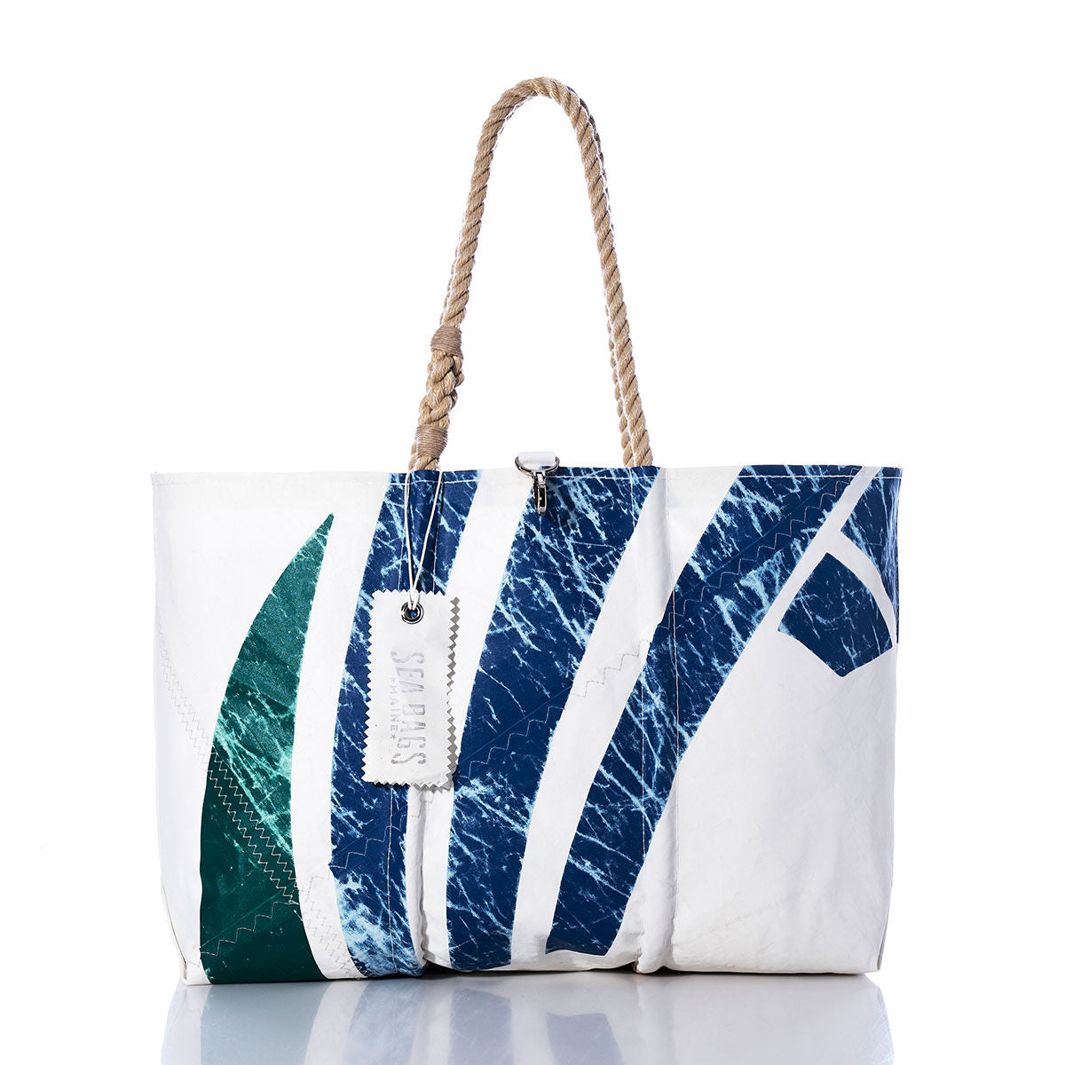 Vintage Seahawk Large Tote Handmade in Maine from Recycled Sails