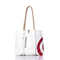 Vintage Bullseye Handbag Handmade in Maine from Recycled Sails