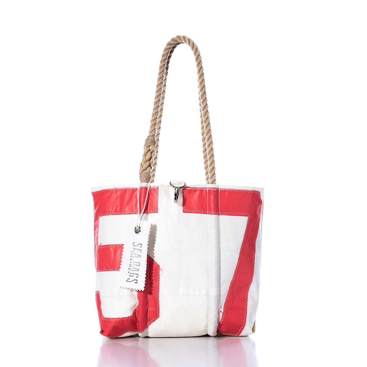 Vintage Red 57 Handbag Handmade in Maine from Recycled Sails