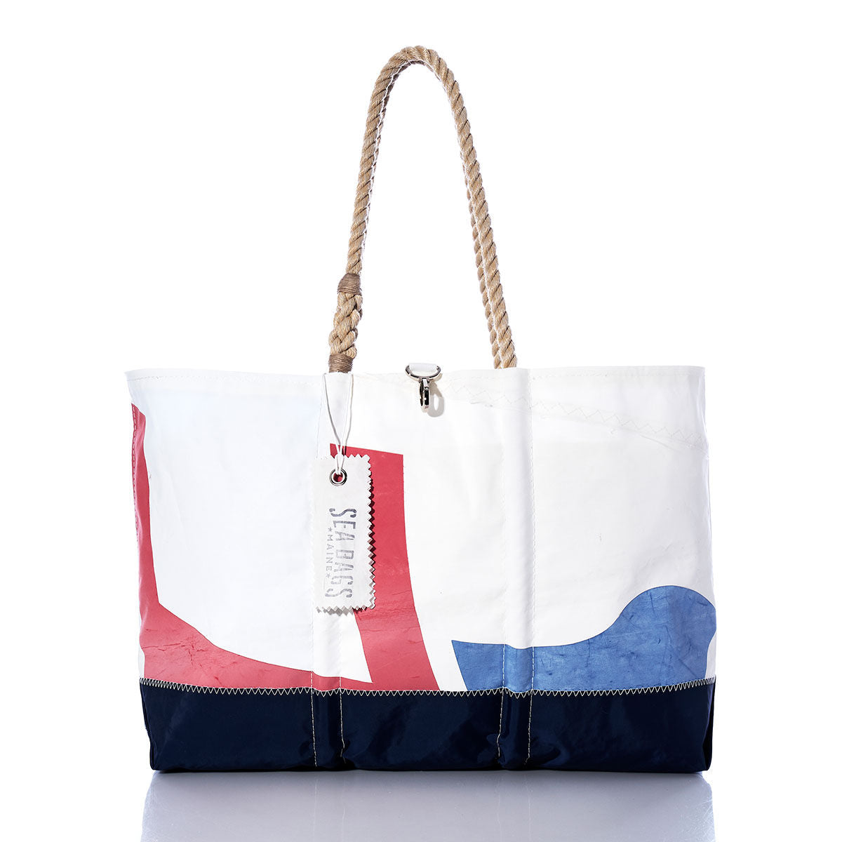 Vintage Harbor 20 Ogunquit Beach Tote Handmade in Maine from Recycled Sails