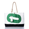 Vintage Green 0 Ogunquit Beach Tote Handmade in Maine from Recycled Sails