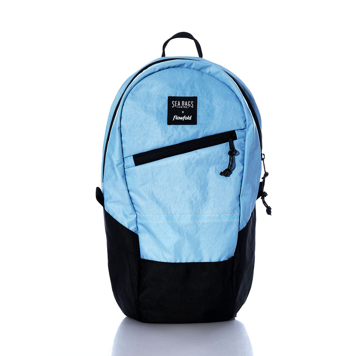 Vintage Blue Crew Backpack Handmade in Maine from Recycled Sails