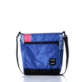 Vintage Blue and Pink Medium Voyager Crew Crossbody Handmade in Maine from Recycled Sails