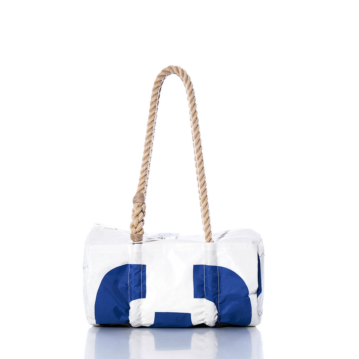 Vintage Blue 31 Baguette Bag Handmade in Maine from Recycled Sails