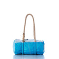 Vintage Blue Baguette Bag Handmade in Maine from Recycled Sails