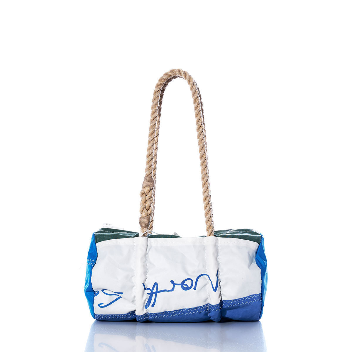 Vintage North Sails Baguette Bag Handmade in Maine from Recycled Sails