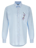 Moschino Trompe-l'œil Print Shirt — Blue