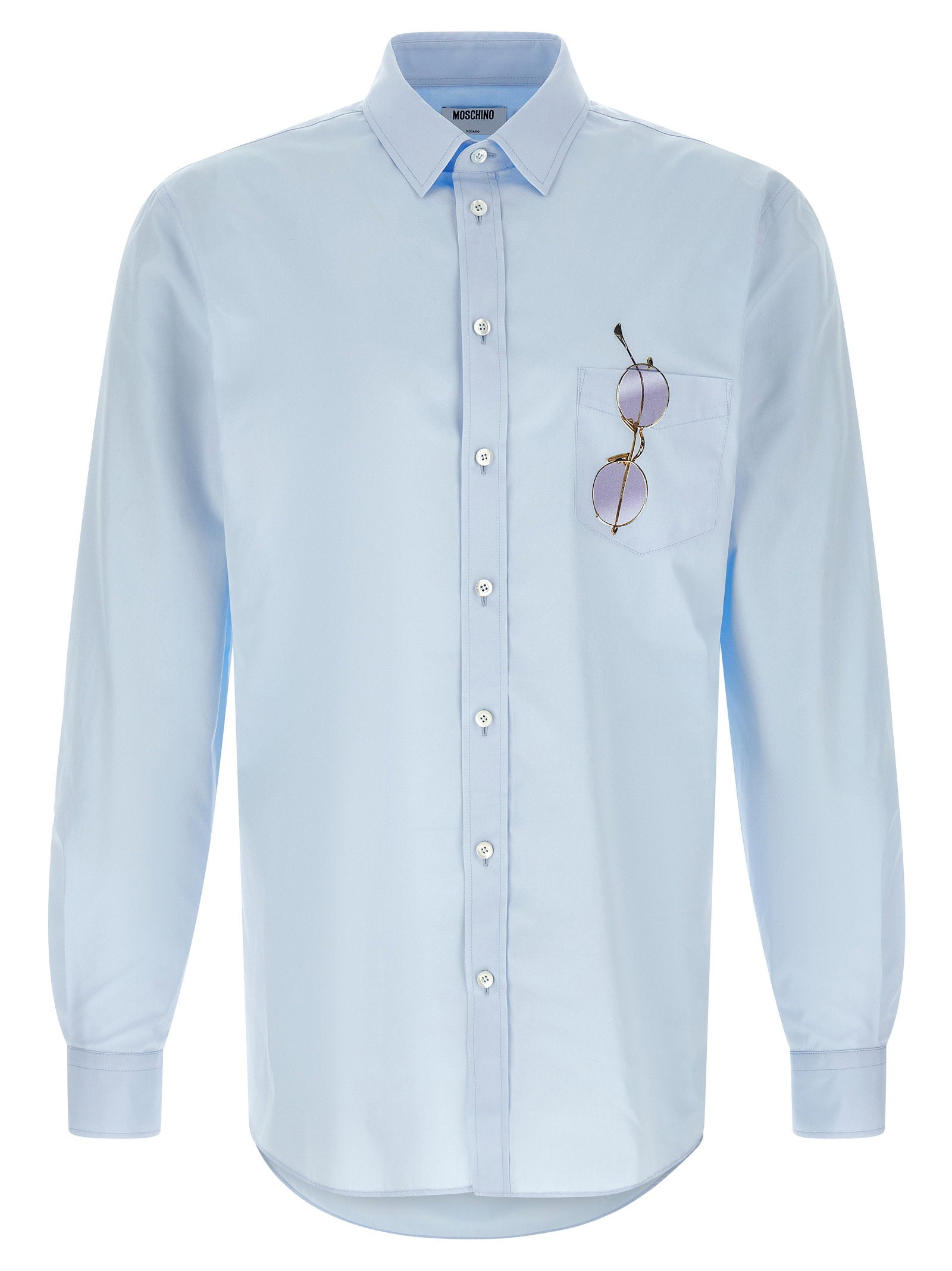 Moschino Trompe-l'œil Print Shirt — Blue