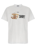 Moschino Logo-Printed Organic Cotton T-Shirt — White