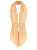 Alberta Ferretti Scarf-Effect Tunic — Peach