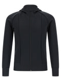 Valentino Garavani Technical Jersey with 3D VLogo Hoodie — Black