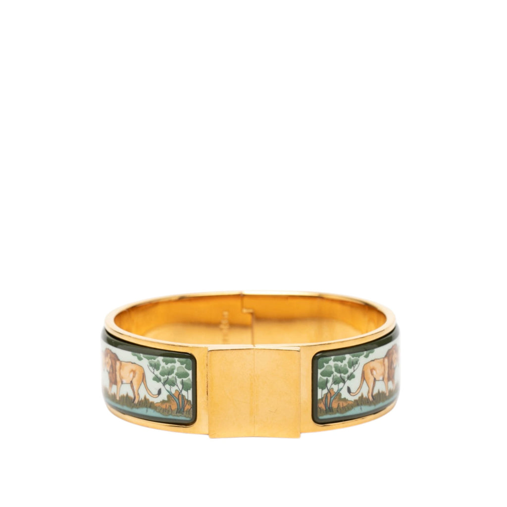 Wide Enamel Safari Loquet Bracelet PM