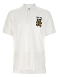 Moschino Logo-Embroidered Teddy Bear Polo Shirt — White