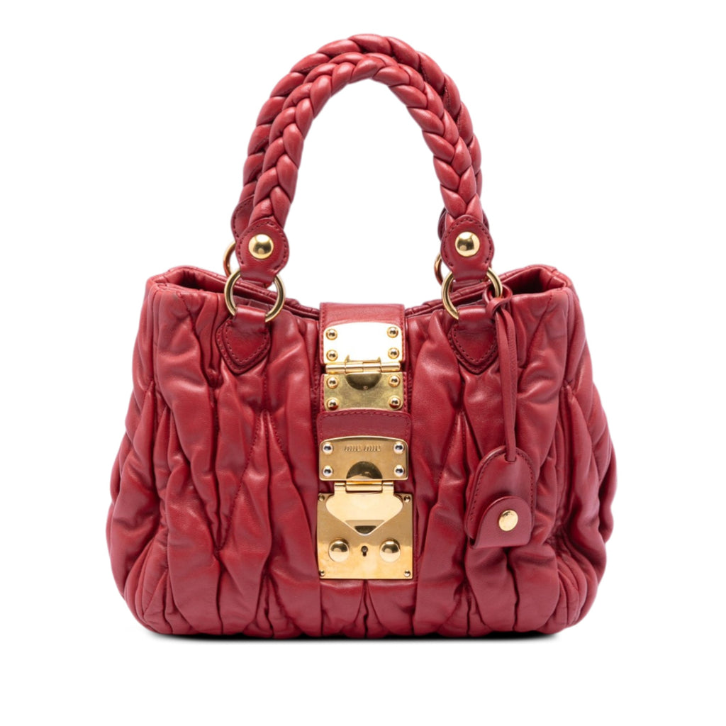 Matelasse Lux Lambskin Bauletto Aperto Satchel