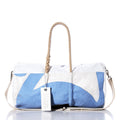 Vintage Blue and White Duffel Handmade in Maine from Recycled Sails