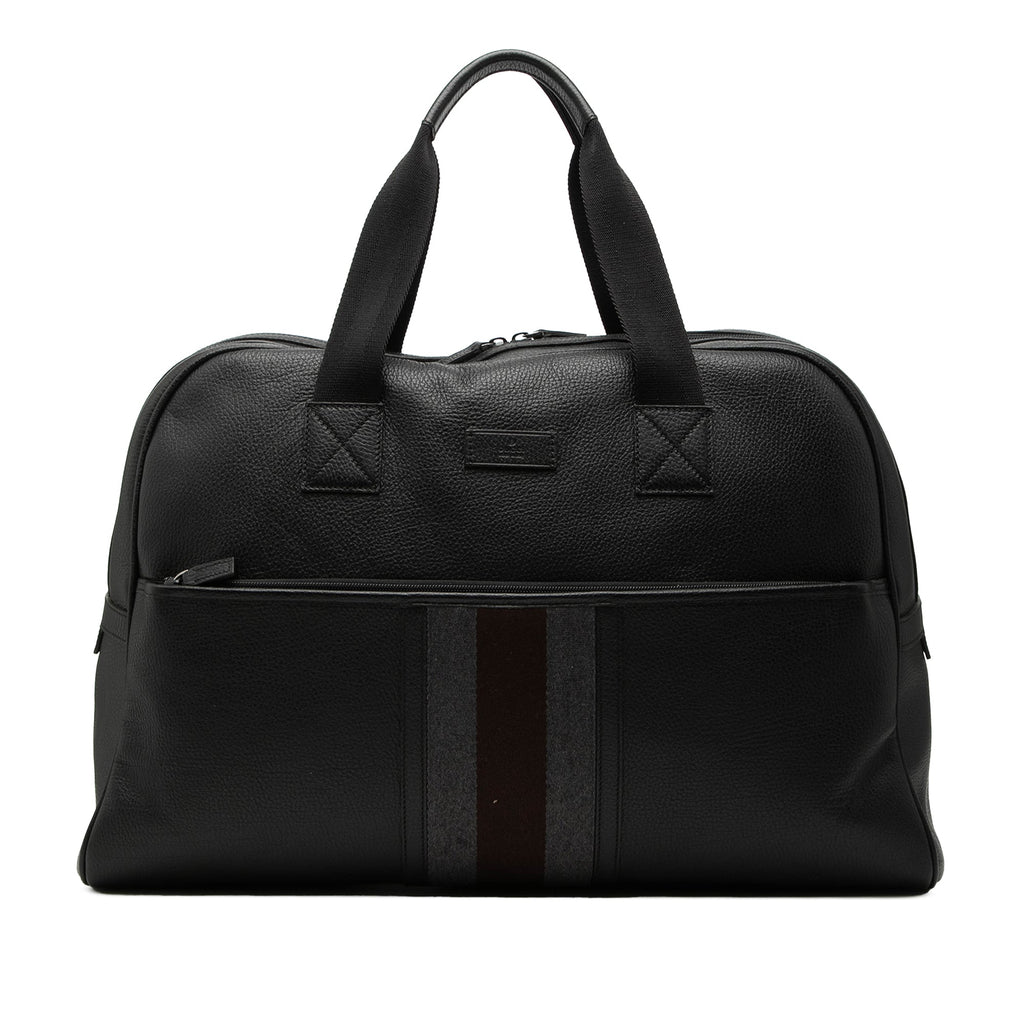 Web Leather Travel Bag