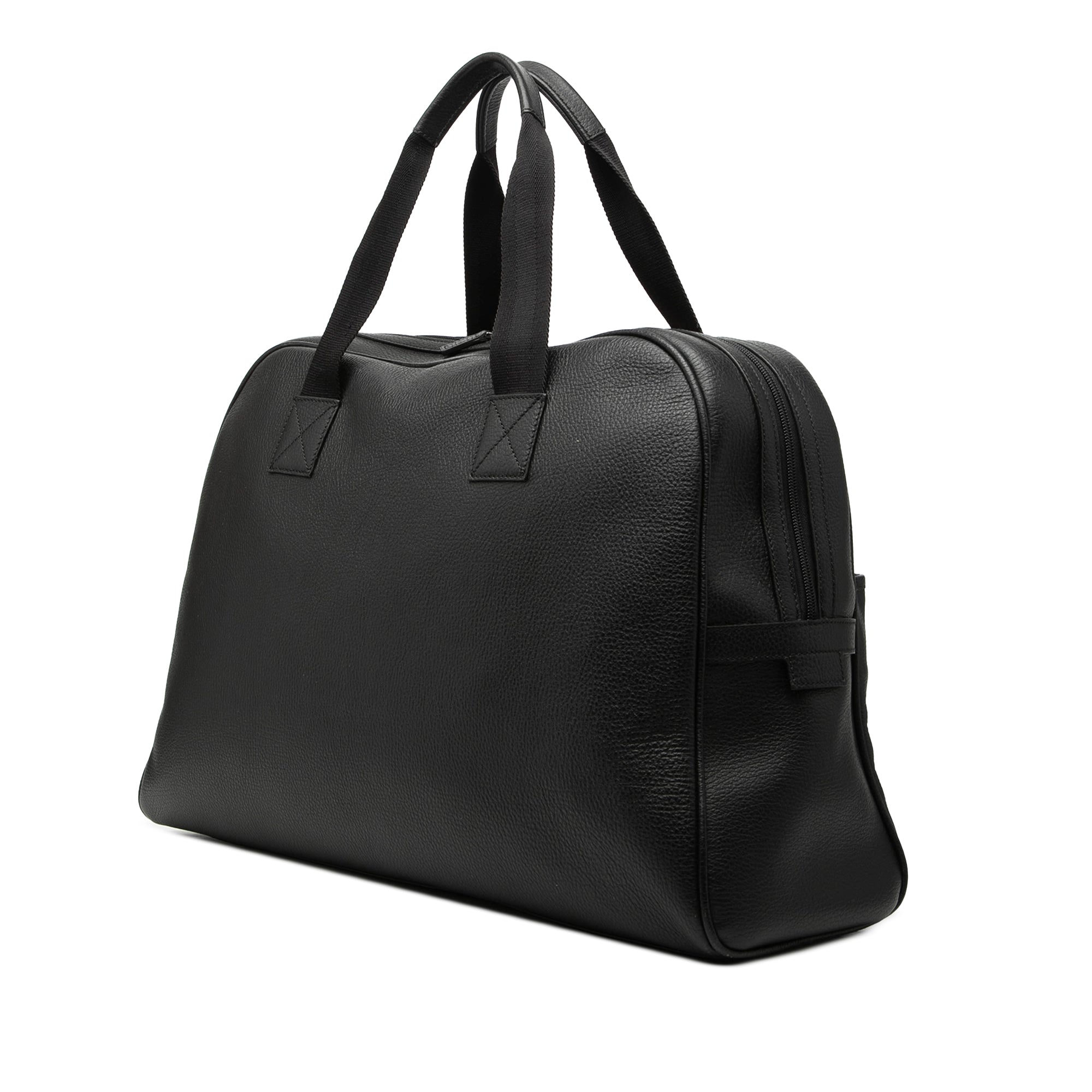 Web Leather Travel Bag