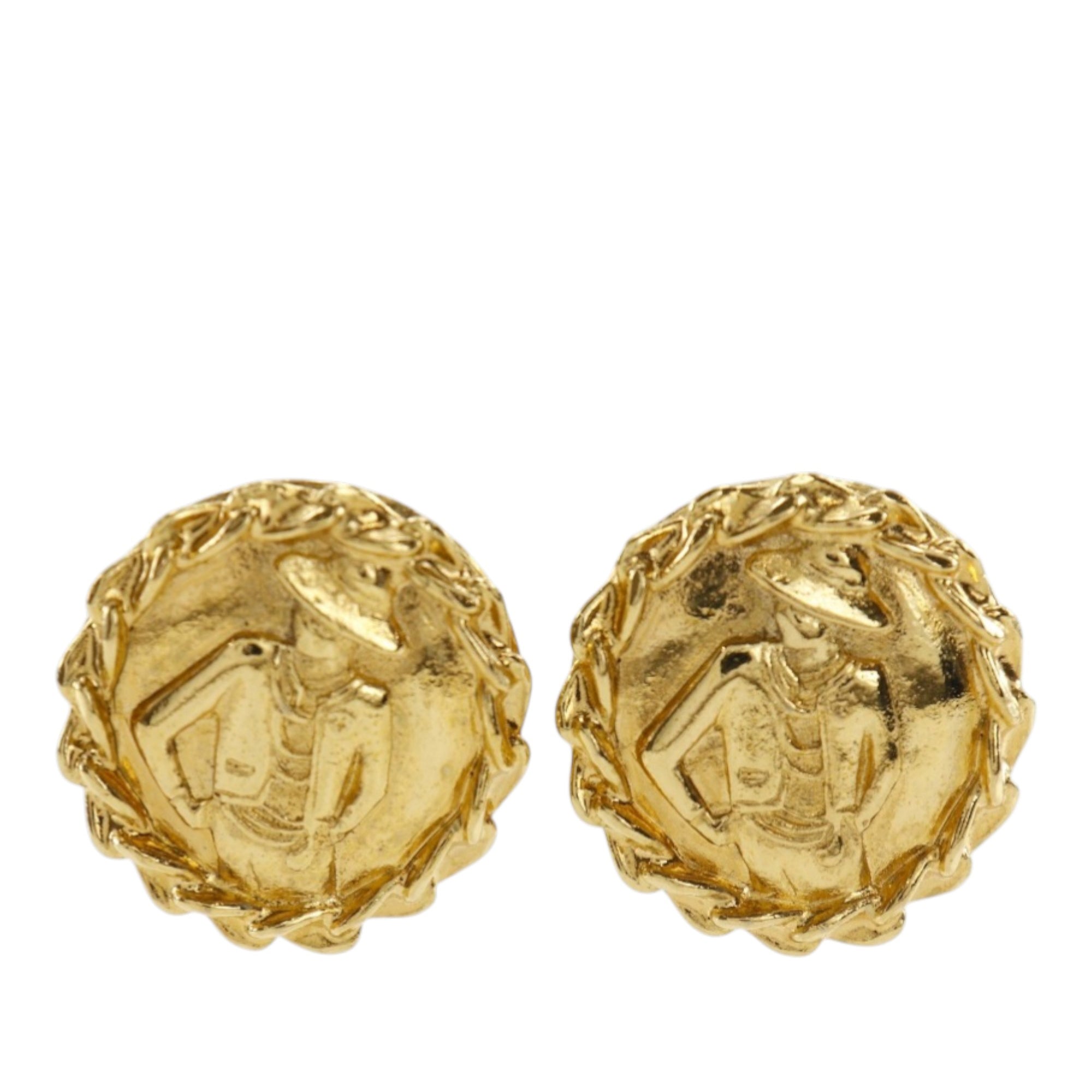 Gold Plated Mademoiselle Clip On Earrings