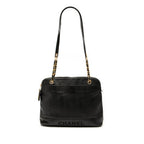 Caviar Logo Chain Shoulder Bag