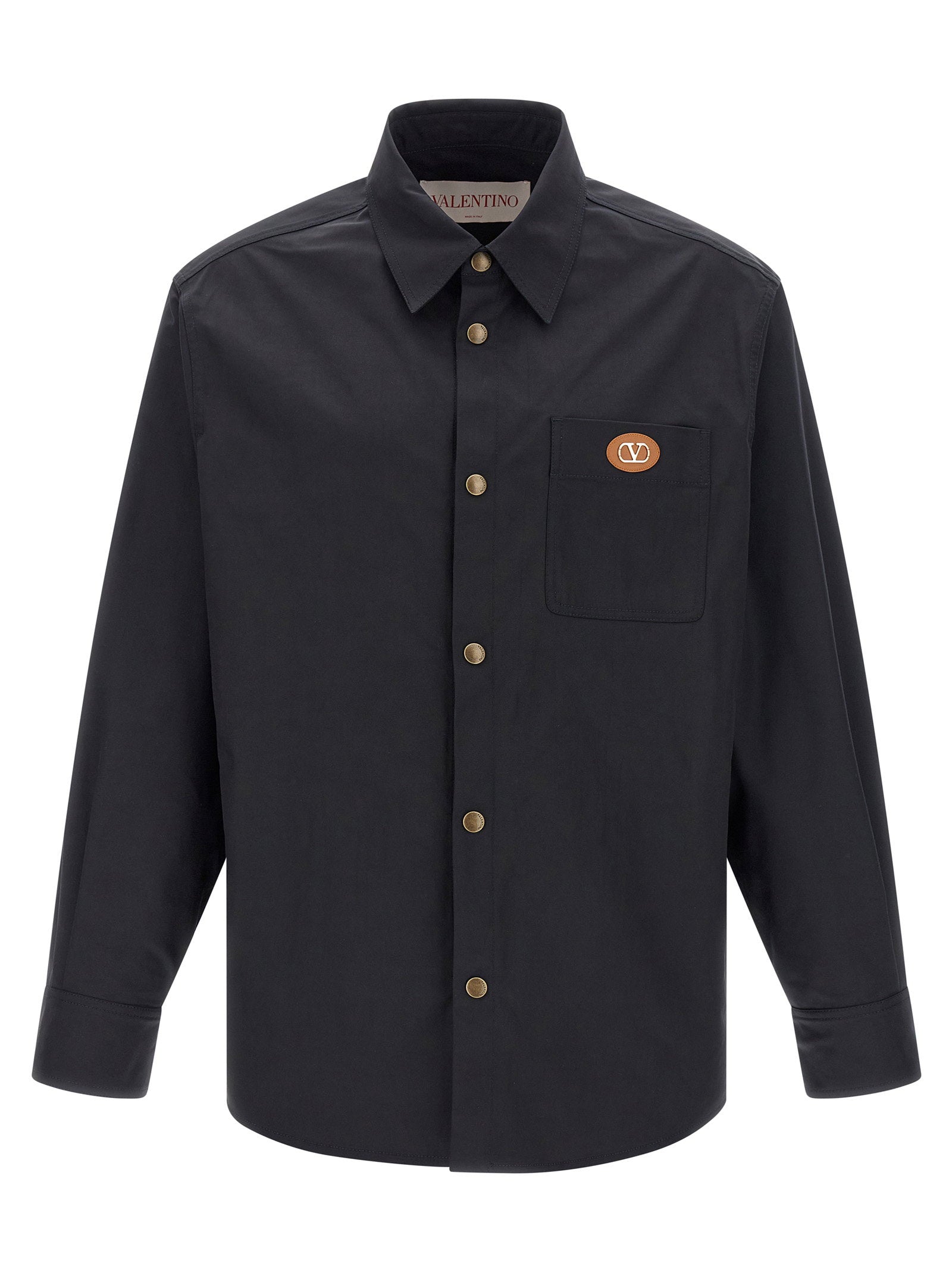 Valentino Garavani Logo-Patch Nylon Jacket — Black