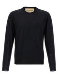 Valentino Garavani Logo-Embroidered Wool Sweater — Black