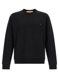 Valentino Garavani Gold-Logo Patch Pocket Sweatshirt — Black