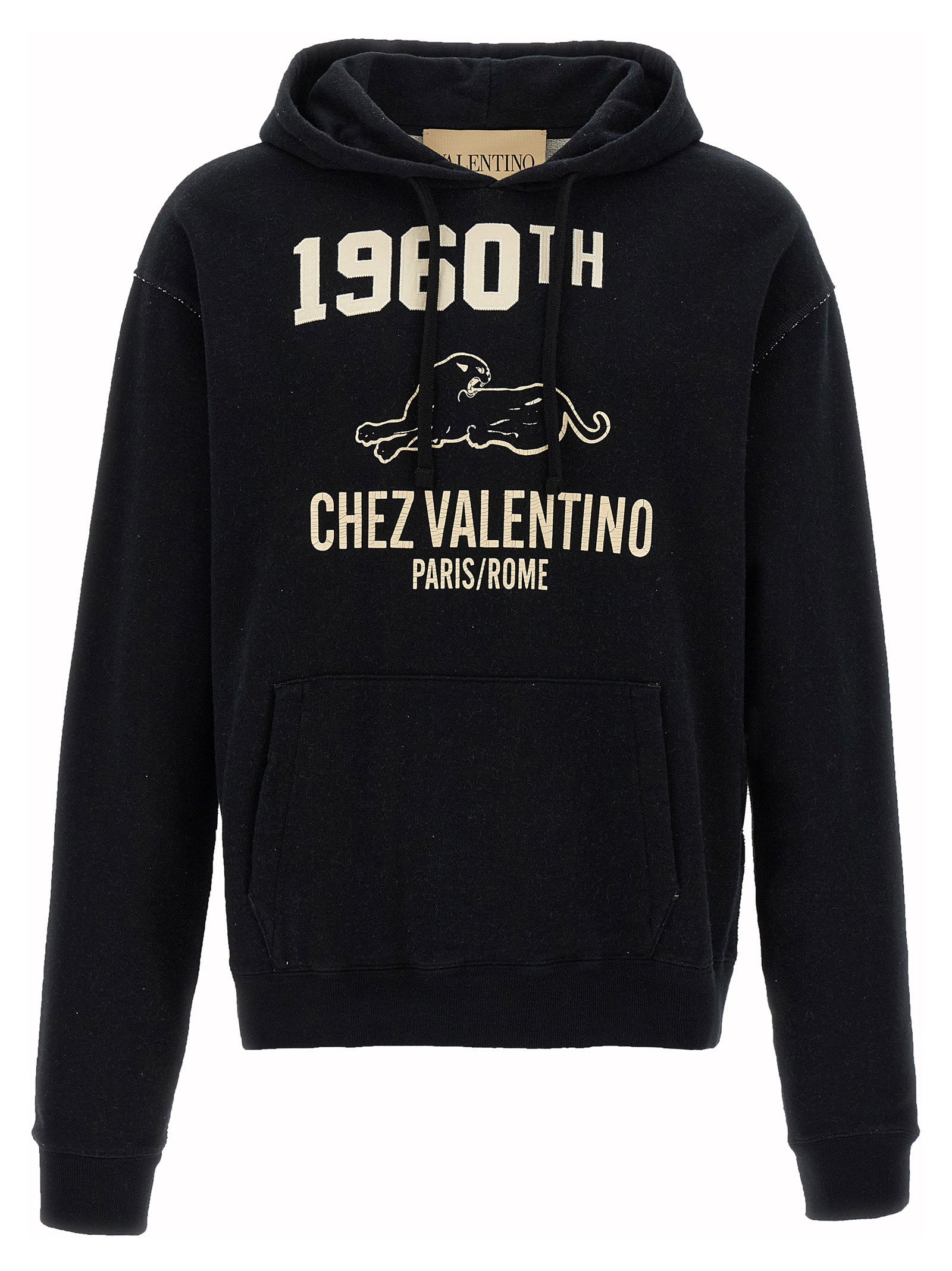 Valentino Garavani Chez Valentino Graphic Print Hoodie — Black