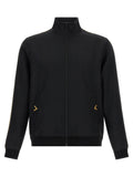 Valentino Garavani Turtleneck with VGold Logo Sweatshirt — Black