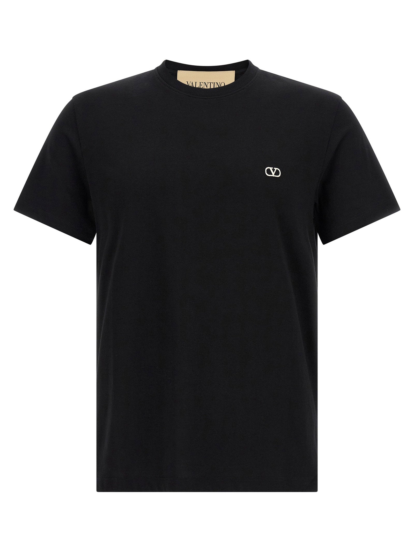 Valentino Garavani Logo-Embroidered T-Shirt — Black