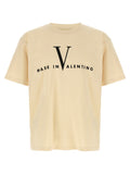 Valentino Garavani Logo-Print Cotton T-shirt — Cream