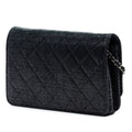 CC Quilted Crinkled Patent Wallet On Chain